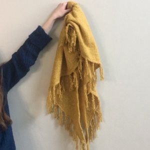 Yellow Tassel Scarf